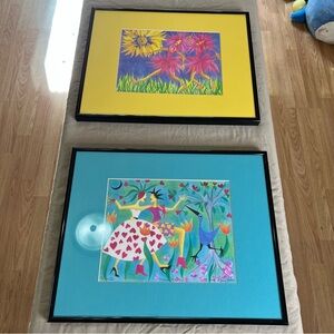 Set of Nancy Hoke prints signed, dated and framed
